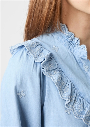Degas denim bluse Light Blue Neo Noir 